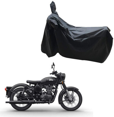KEDIT Two Wheeler Cover for Royal Enfield(Classic Stealth Black, Black)