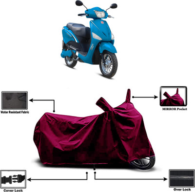 Amexride Two Wheeler Cover for Hero Electric(Electric Optima Li, Maroon)