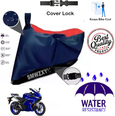smwzxyu Waterproof Two Wheeler Cover for Yamaha(YZF, Blue, Red)
