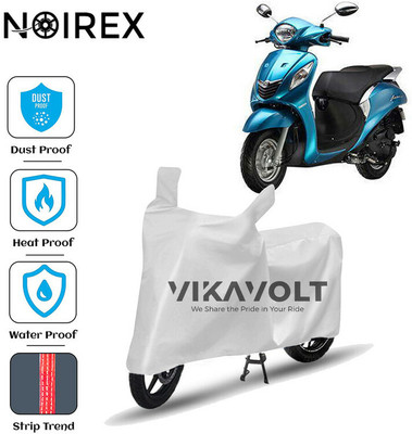 NOIREX Waterproof Two Wheeler Cover for Yamaha(Fascino, Silver)
