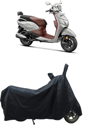 Coxtor Waterproof Two Wheeler Cover for Hero(Pleasure+ 110, Black)