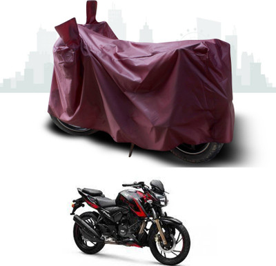 KEDIT Two Wheeler Cover for TVS(Apache RTR 200 4V, Maroon)
