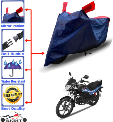 KEDIT Two Wheeler Cover for Hero(Passion Pro, Red, Blue)