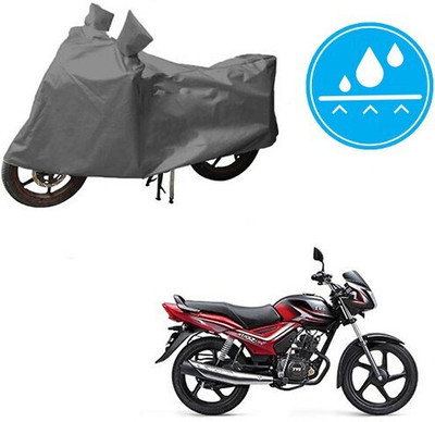 MMSSTAR Waterproof Two Wheeler Cover for TVS(Star City, Grey)