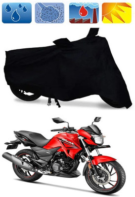 Mdstar Waterproof Two Wheeler Cover for Hero(Hunk, Black)