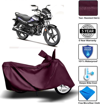 MISSION COLLECTION Waterproof Two Wheeler Cover for Hero(Super Splendor, Maroon)