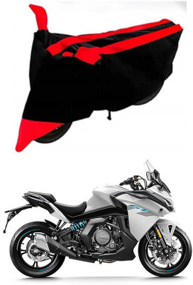 AutoGalaxy Waterproof Two Wheeler Cover for CFMoto(650GT, Red, Black)