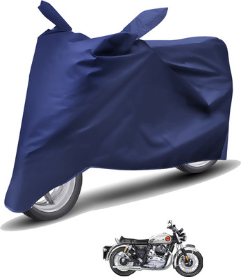 Caronix Waterproof Two Wheeler Cover for Royal Enfield(Interceptor 650, Blue)