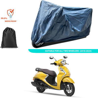 PAGORA Waterproof Two Wheeler Cover for Yamaha(Fascino BS6, Blue)