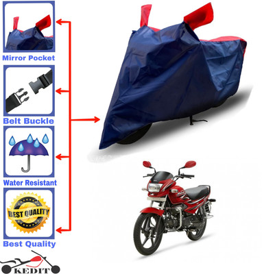 KEDIT Two Wheeler Cover for Hero(Super Splendor, Red, Blue)