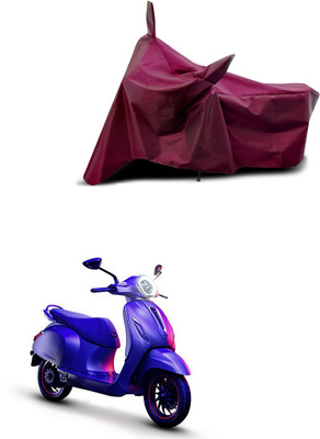 Aoriyon Waterproof Two Wheeler Cover for Bajaj(New Chetak, Maroon)