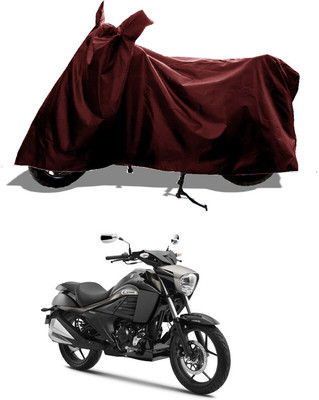 GROFATIK Two Wheeler Cover for Suzuki(intruder 150, Maroon)