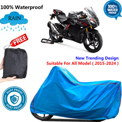 OliverX Waterproof Two Wheeler Cover for TVS(Apache RR 310, Blue)
