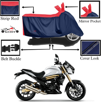 KEDIT Two Wheeler Cover for Mahindra(MOJO XT 300, Red, Blue)