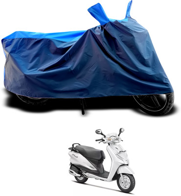 CODOKI Waterproof Two Wheeler Cover for Hero(Duet LX 110CC, Black, Blue)