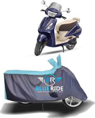 AJSTAR Waterproof Two Wheeler Cover for TVS(Jupiter classic, Blue, Grey)