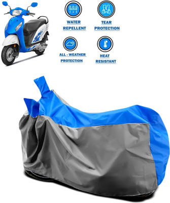 DeepShakshi AUTOMOTIVE Two Wheeler Cover for Honda(Activa i, Grey, Blue)