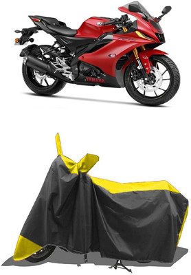 SUGASHRI Waterproof Two Wheeler Cover for Yamaha(YZF R15, Yellow, Black)