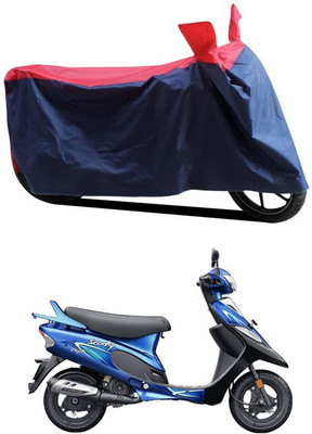 KEDIT Two Wheeler Cover for TVS(Scooty Pep Plus, Red, Blue)