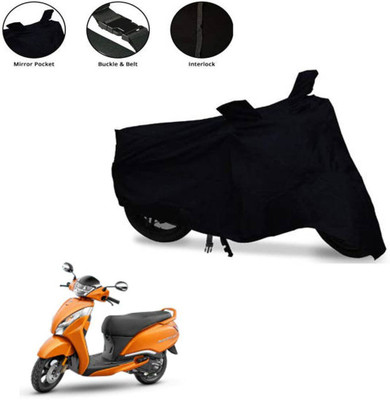 Aamaya Store Waterproof Two Wheeler Cover for TVS(Jupiter 125, Black)