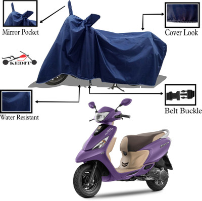 KEDIT Two Wheeler Cover for TVS(Scooty Zest 110 BS6, Blue)