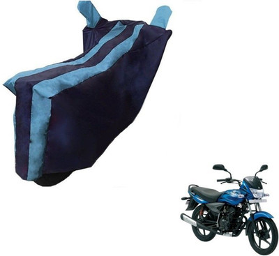 Mdstar Waterproof Two Wheeler Cover for Bajaj(Platina, Black, Blue)