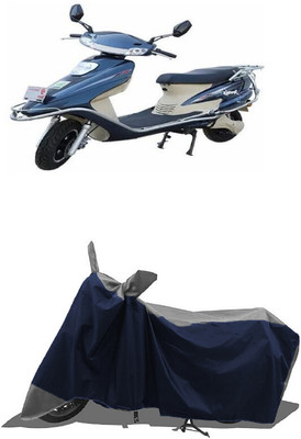 SUGASHRI Waterproof Two Wheeler Cover for Tunwal(Sport 63 60V, Grey, Blue)