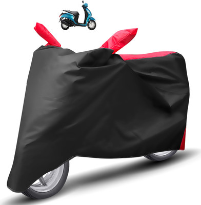 Caronix Two Wheeler Cover for Yamaha(Fascino, Red)