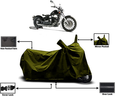 Amexride Two Wheeler Cover for Royal Enfield(Bobber 350, Green)