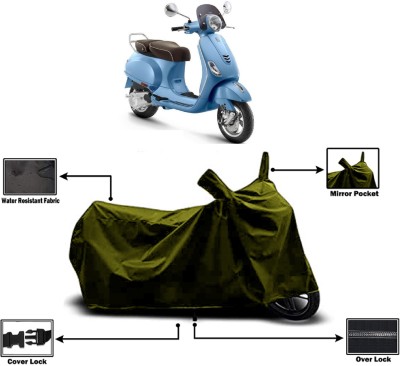 Amexride Two Wheeler Cover for Vespa(Elegante 150 BS6, Green)