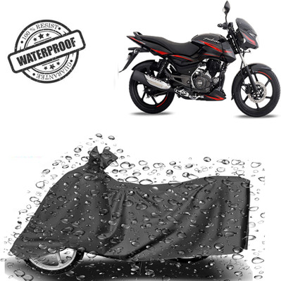 ROYAL AUTO MART Waterproof Two Wheeler Cover for Bajaj(Pulsar 150, Grey)
