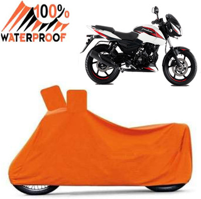 ROYAL AUTO MART Waterproof Two Wheeler Cover for Bajaj(Pulsar 150, Orange)