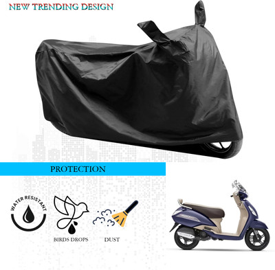 ANTHUB Waterproof Two Wheeler Cover for TVS(Jupiter classic, Black)