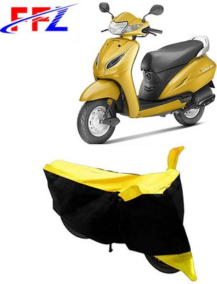FFZ Waterproof Two Wheeler Cover for Honda(Activa 5G, Black, Yellow)