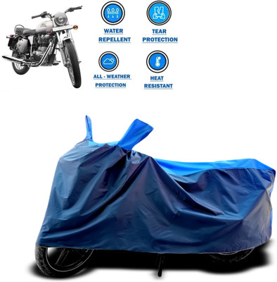 CODOKI Two Wheeler Cover for Royal Enfield(Bullet 350, Blue)