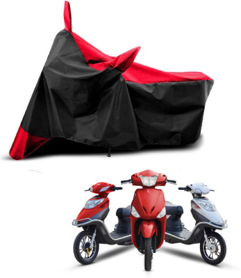 KEDIT Two Wheeler Cover for Hero(Electric Flash BS6, Red, Black)