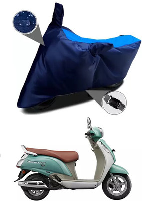 RONISH Waterproof Two Wheeler Cover for Suzuki(New Access 125, Blue)
