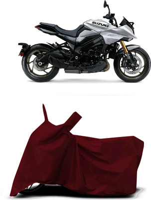 VESMEI Two Wheeler Cover for Suzuki(Katana BS6, Red)