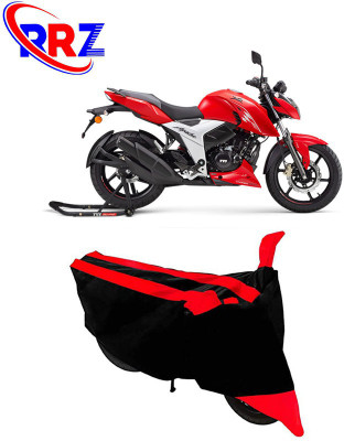 RRZ Waterproof Two Wheeler Cover for TVS(Apache RTR 160 4V, Black, Red)