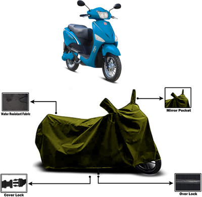 Amexride Two Wheeler Cover for Hero Electric(Electric Optima Li, Green)