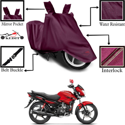 KEDIT Two Wheeler Cover for Hero(Glamour i3s, Maroon)