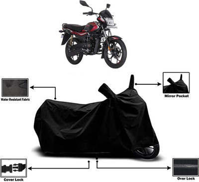 Amexride Two Wheeler Cover for Bajaj(Platina 110 H-Gear BS6, Black)