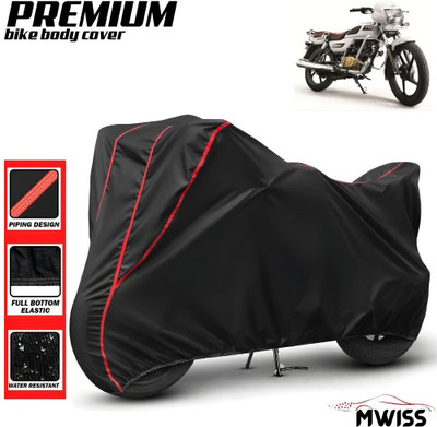 Mwiss Waterproof Two Wheeler Cover for TVS(Radeon, Black, Red)