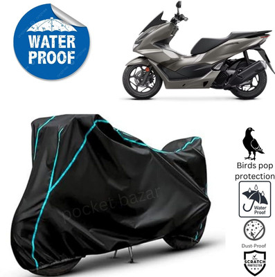 pocket bazar Waterproof Two Wheeler Cover for Honda(PCX 125 BS6, Black)
