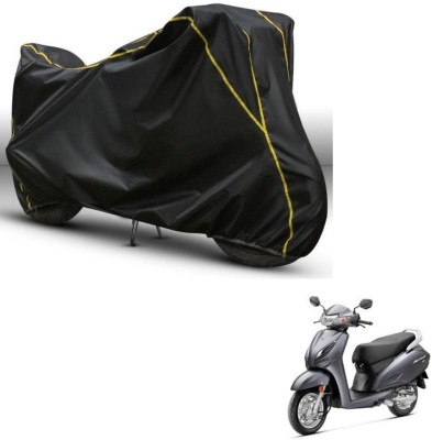 Car Life Two Wheeler Cover for Honda(Activa 5G, Black, Yellow)