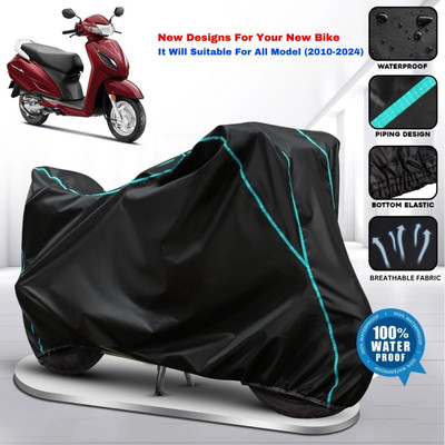 xodi Waterproof Two Wheeler Cover for Honda(Activa 4G, Black, Blue)