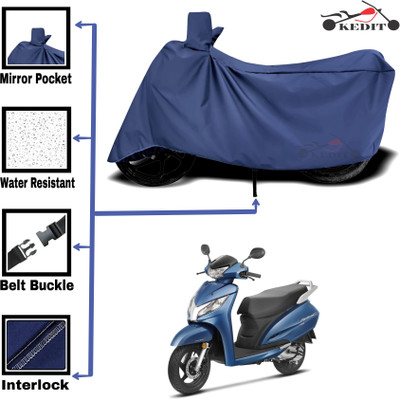 KEDIT Two Wheeler Cover for Universal For Bike(Activa 125, Blue)