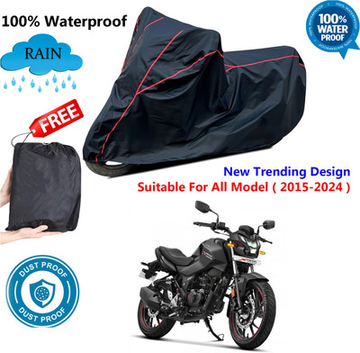 AutoGalaxy Waterproof Two Wheeler Cover for Hero(Xtreme 160 R, Black, Red)