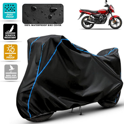 AutoGalaxy Waterproof Two Wheeler Cover for Bajaj(Platina, Black, Blue)