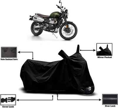 Amexride Two Wheeler Cover for Triumph(Scrambler 1200 BS6, Black)